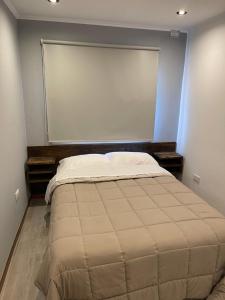 a bedroom with a large bed in a room at ApartaHotel LaCatedral in Reconquista