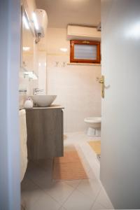een badkamer met een wastafel en een toilet bij CASA MARGHERITA in Pisa