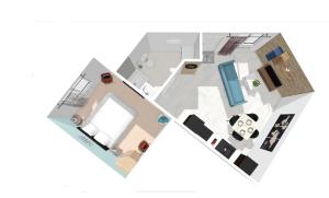 un plano del suelo de una casa en Stop Chez M Select Street # Qualité # Confort # Simplicité, en Saint-Fons