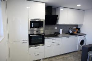 Kuchyň nebo kuchyňský kout v ubytování Pearl Apartment