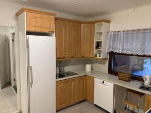 Kuchyň nebo kuchyňský kout v ubytování Revontuli Apartments