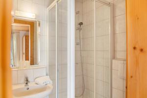 Koupelna v ubytování Ferienwohnung Guffertblick