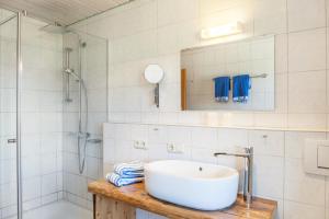 Koupelna v ubytování Ferienwohnung Guffertblick