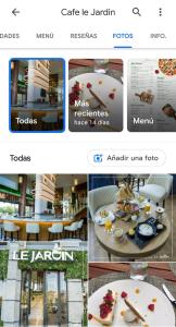 un collage de fotos de un sitio web de un restaurante en Apartment Borj Rayhane, en Tánger