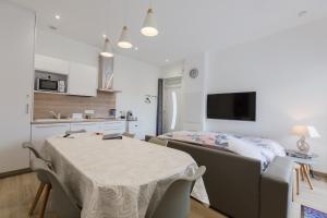 Dapur atau dapur kecil di Sollaris Appartements 3P 1ère étage à 11km d'Europa-Park