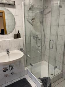 Ett badrum på Appartement in Bad Waldsee