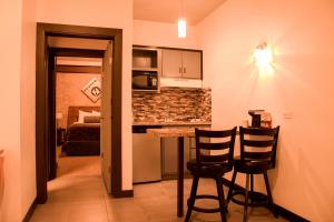 Kuchyň nebo kuchyňský kout v ubytování Business Hotel & Suites María Bonita