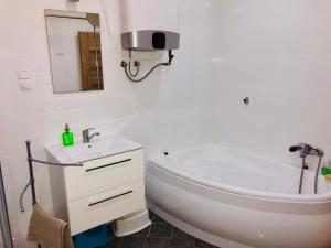 Kúpeľňa v ubytovaní Apartament Niebieski