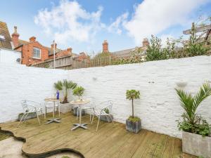 Bygningen som feriehuset ligger i