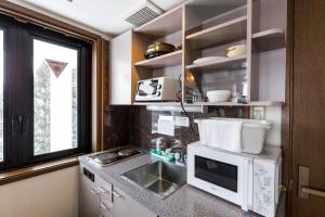A kitchen or kitchenette at Tabist Condominium Hakuba Goryu