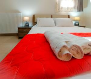 A bed or beds in a room at Sundays Family House/Studio