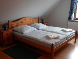 Katil atau katil-katil dalam bilik di Ferienwohnung Fuge in Kappeln an der Schlei