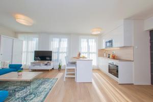 Kuchyň nebo kuchyňský kout v ubytování Sun terrace mini penthouse Bestern
