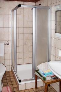 シュヴェンダウにあるApartment Schusterhäusl - MHO755 by Interhomeのバスルーム(シャワー、トイレ、シンク付)