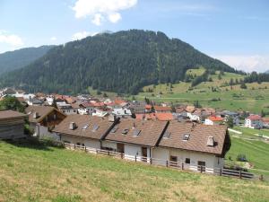 a group of houses on a hill with a mountain at Apartment Steinwender - NDR140 by Interhome in Nauders