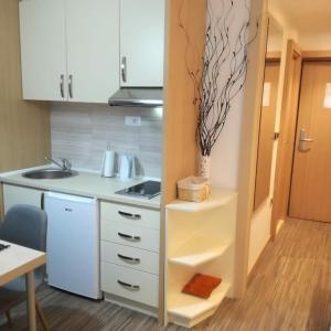 Kuchyň nebo kuchyňský kout v ubytování S Konaci