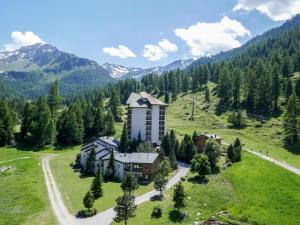 an aerial view of a resort in the mountains at Apartment Mont Fort 16 by Interhome in Siviez