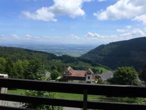 a house on a hill with a view of a valley at Apartment Centaure-3 by Interhome in Les Rasses