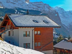 a house on top of a snow covered mountain at Apartment Rose Studio Y by Interhome in Wengen