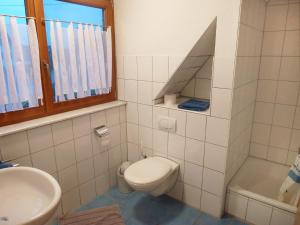 y baño con aseo y lavamanos. en Apartment Dieboldshof by Interhome, en Neuried