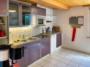 una cucina con lavello e forno a microonde di Apartment Arn's Place by Interhome a Wangenried  