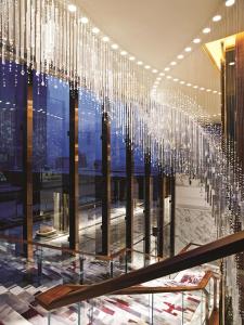 a rendering of a chandelier in a hotel lobby at Kerry Hotel, Beijing by Shangri-La in Beijing
