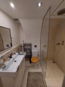 Koupelna v ubytování Galander apartments