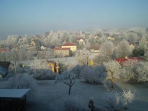 a view of a town with trees and buildings at Holiday Home Jesenný by Interhome in Jesenný