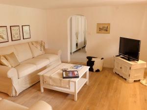 Μια τηλεόραση ή/και κέντρο ψυχαγωγίας στο Apartment Chalet Jrene by Interhome