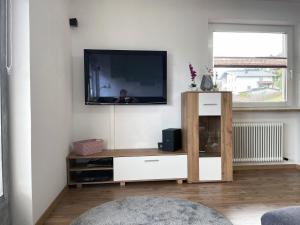 Televízia a/alebo spoločenská miestnosť v ubytovaní Ferienwohnung Sunhill