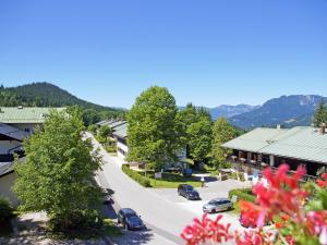 arial view of a town with cars parked on a street at Apartment Buchenhöhe-2 by Interhome in Resten