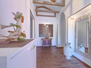 een kamer met een spiegel en een tafel met een plant erop bij Apartment Majda by Interhome in Kmeti +26 foto's