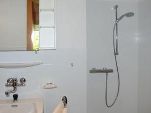 a bathroom with a shower and a sink at Apartment Casablanca-2 by Interhome in San Nazzaro