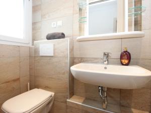 ein Bad mit einem Waschbecken und einem WC in der Unterkunft Apartment Am Birkenhain-30 by Interhome in Seefeld in Tirol