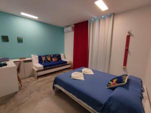 Ένα ή περισσότερα κρεβάτια σε δωμάτιο στο VIVA! 4 Casa em condomínio entre Carneiros e Maragogi +22 φωτογραφίες
