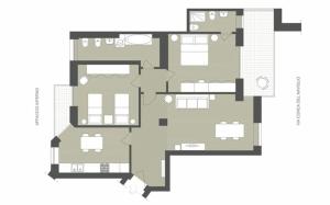 The floor plan of Conca Del Naviglio by Halldis