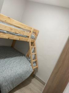 a bunk bed in a room with a ladder at A casa de Mateo in Ribadavia