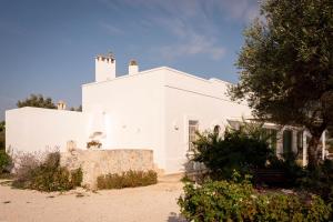 a white house with a tree in front of it at Agriturismo La Civetta in Gioia del Colle