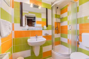 Koupelna v ubytování Pension Casa Bradul