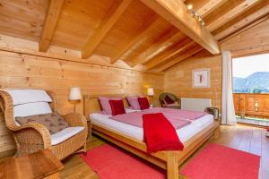 Ένα ή περισσότερα κρεβάτια σε δωμάτιο στο Ferienhaus Hirschhäusl