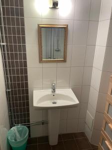 Koupelna v ubytování Björkbackens Vandrarhem i Vimmerby