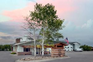 a building with a tree in front of it at Super 8 by Wyndham Helena in Helena