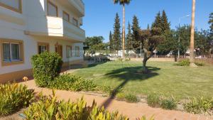 a building with a lawn with a tree in the yard at Apartamento AH in Guia