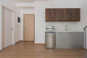 Leochares Lifestyle Apartments - Self check-in的厨房或小厨房