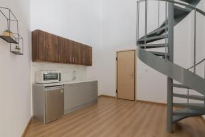 Leochares Lifestyle Apartments - Self check-in的厨房或小厨房