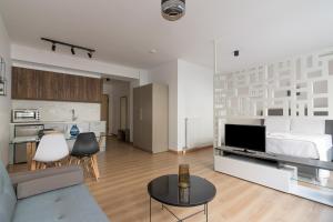Leochares Lifestyle Apartments - Self check-in的厨房或小厨房