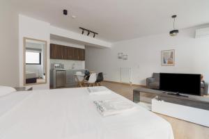 Leochares Lifestyle Apartments - Self check-in的厨房或小厨房