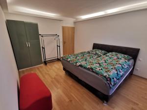Vuode tai vuoteita majoituspaikassa Haus mit Traumhaften Ausblick