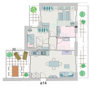 a floor plan of a house at Zero5.Zero5 in Lignano Sabbiadoro