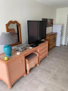 TV a/nebo společenská místnost v ubytování Studio 22 Orient Beach